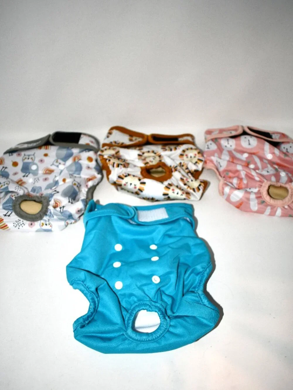 Langsprit Washable Female Dog Diapers Large 4 Pack Reusable Highly Absorbent  Co